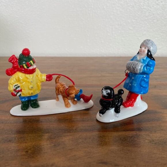 Vintage Dept 56 Snow Village Pets on Parade - Picture 1 of 7
